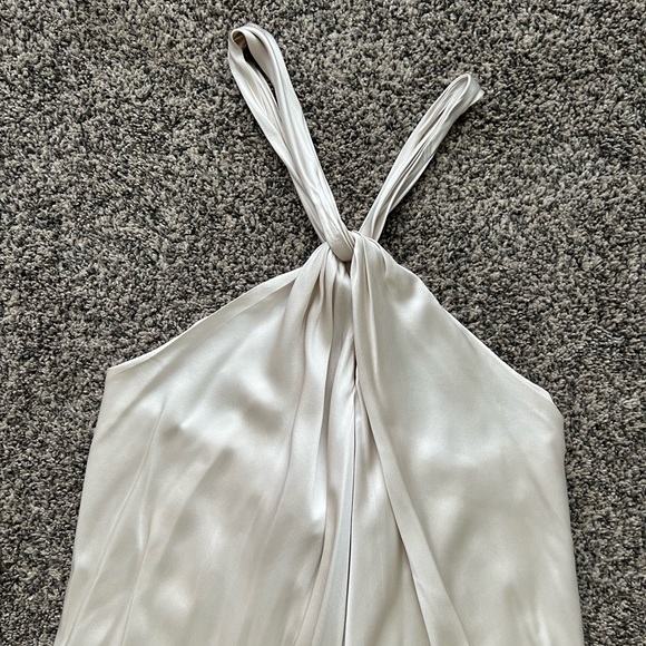 Banana Republic Silk Ivory Dress SIZE L PETITE - Picture 10 of 11